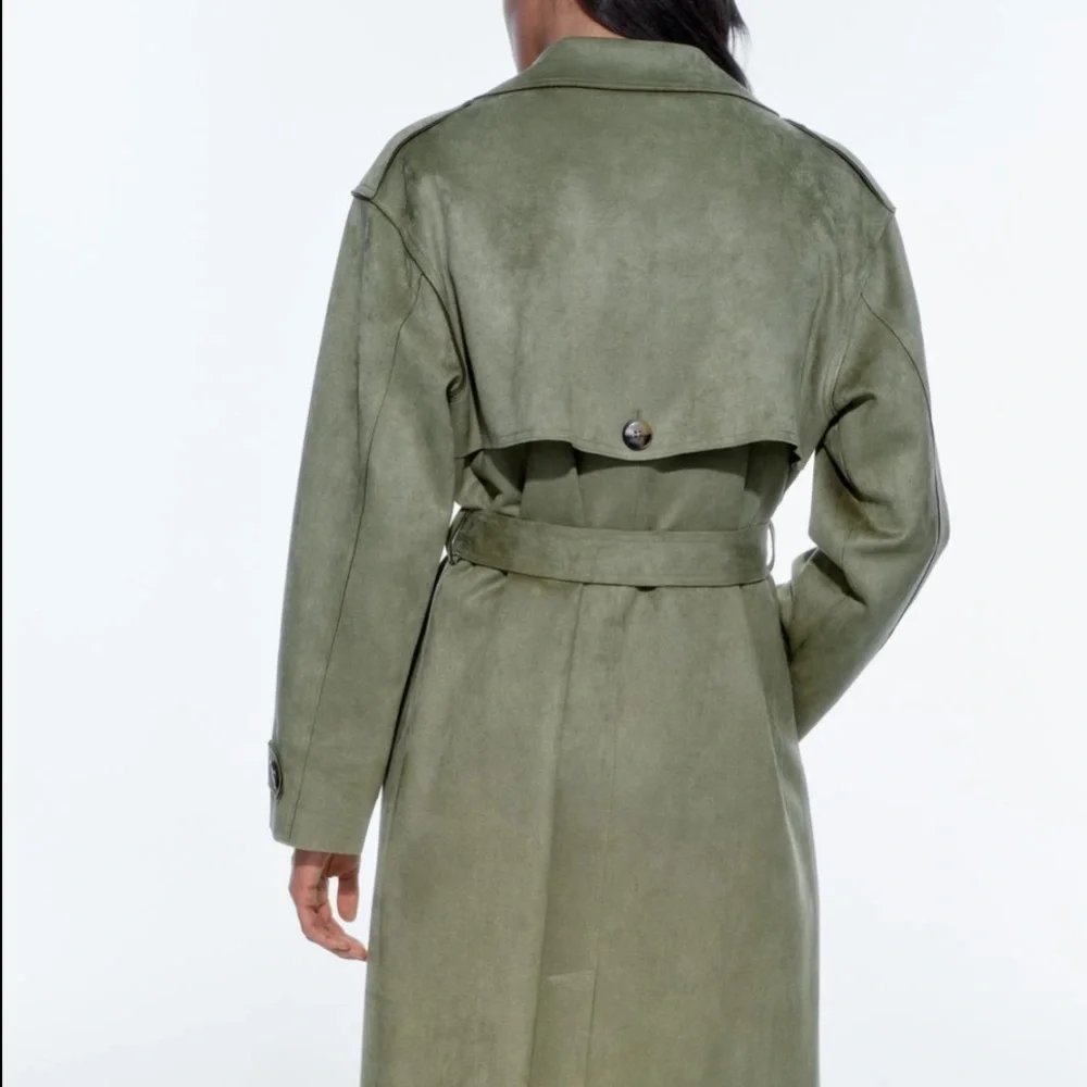 🆕 2024 ZARA FAUX SUEDE TOPCOAT - Picture 6 of 9